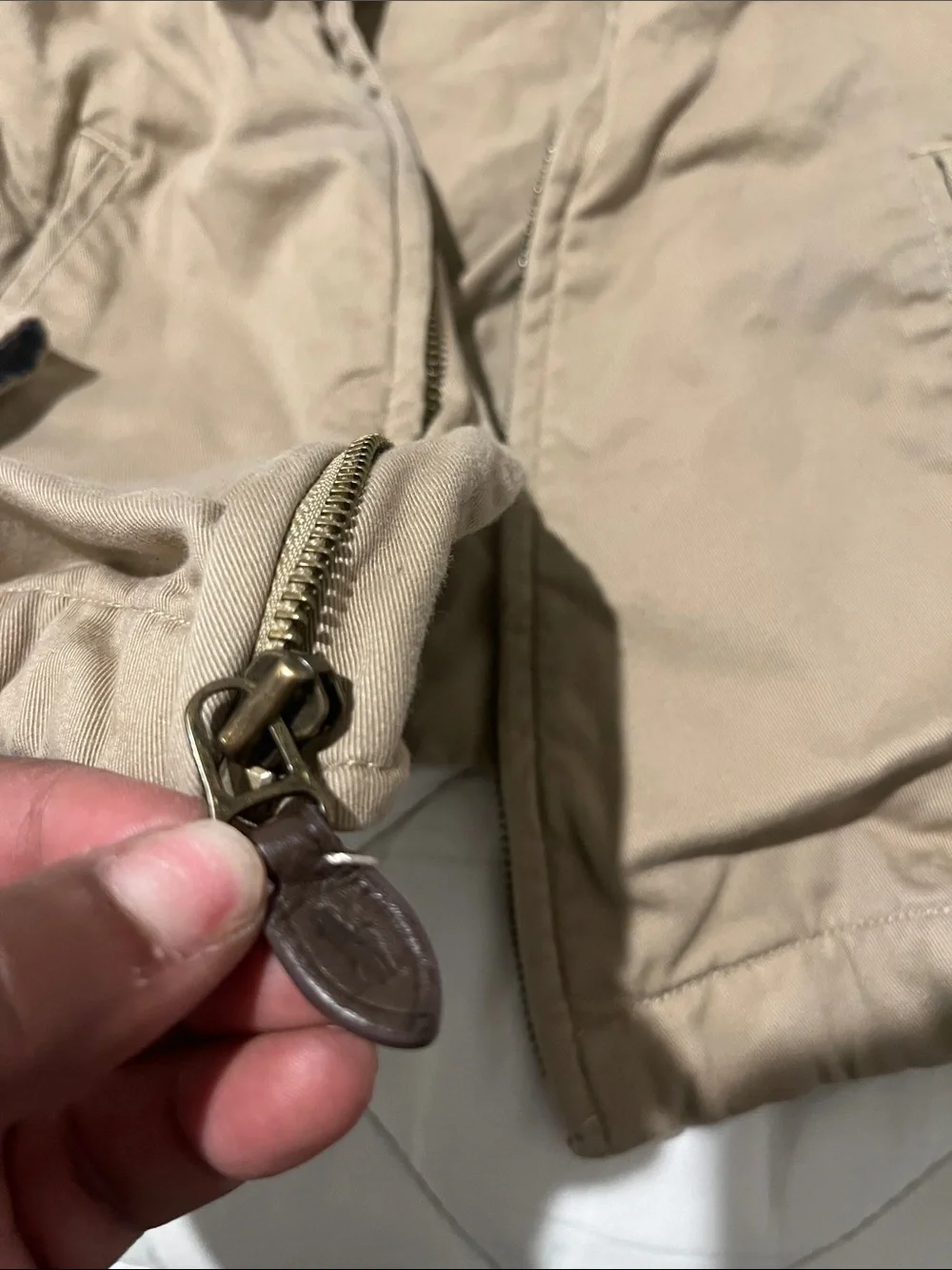 Ralph Lauren kids sz S (8)Tan Cotton Jacket - Classic Polo Logo